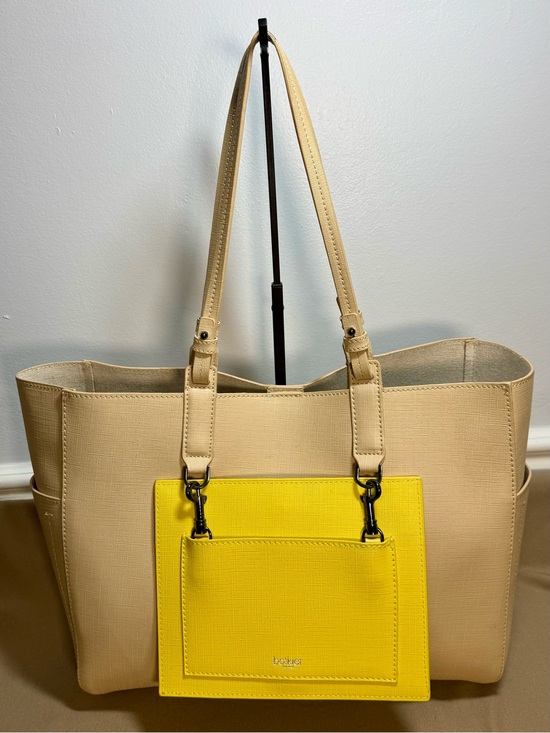 Botkier Handbags - ✨ Botkier New York Park Slope Leather Tote Bag w/ Detachable Pouch – Fawn/Yellow